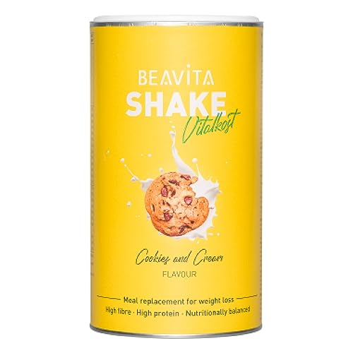 BEAVITA Vitalkost Diät-Shake Cookies and Cream (572g) Abnehmen* - vitamin-und nährstoffreicher Mahlzeitersatz mit Eiweiss Protein Pulver - Protein shake zum abnehmen von BEAVITA