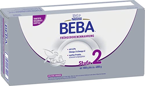 Nestlé BEBA Frühgeborenennahrung Stufe 2, Spezialnahrung für Frühgeborene und untergewichtige Neugeborene, 32er Pack (32 x 90ml) von BEBA