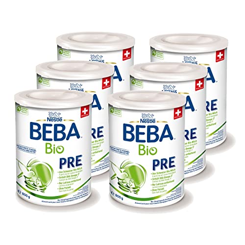 BEBA PRE Bio Anfangsmilch, Anfangsnahrung von Geburt an (6 x 800g), 4800.0 gramm von BEBA