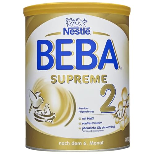 BEBA SUPREME 2 Folgenahrung: nach dem 6. Monat, Pulver, im Anschluss an das Stillen, 1er Pack (1 x 800g) von BEBA