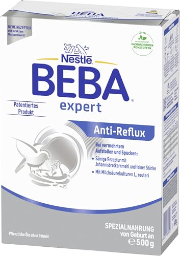 BEBA expert Anti-Reflux, AR Spezialnahrung von Geburt an bei vermehrtem Aufstoßen und Spucken, 1er Pack (1 x 500g) von BEBA