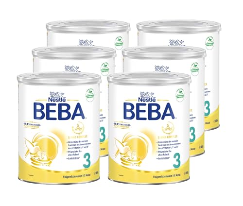 BEBA Nestlé BEBA 3 Folgemilch, Folgenahrung ab dem 10. Monat, 6er Pack (6 x 800g) von BEBA