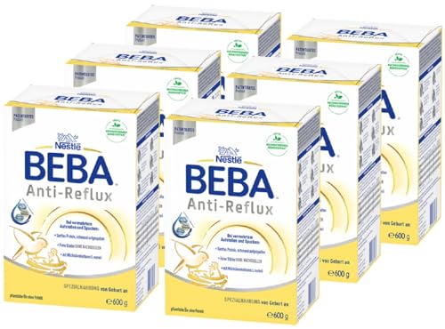 BEBA Nestlé BEBA AR, Anti-Reflux Spezialnahrung, Anfangsmilch, von Geburt an, 6er Pack (6 x 600g) von BEBA