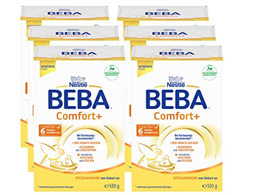 BEBA BEBA Nestlé BEBA Comfort+ Spezialnahrung bei Verdauungsbeschwerden, Babynahrung von Geburt an, 6er Pack ( 6 x 550g) von BEBA