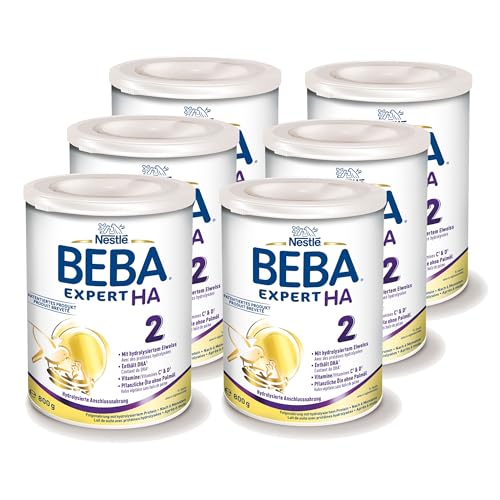 Nestlé BEBA EXPERT HA 2 Hydrolisierte Folgenahrung (6 x 800g) von BEBA