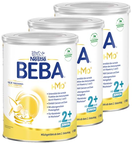 BEBA BEBA Nestlé BEBA JUNIOR 2, Milchgetränk ab dem 2. Geburtstag, 3er Pack (3 x 800g) von BEBA