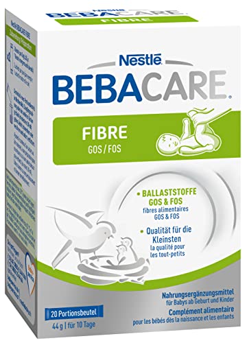 BEBACARE FIBRE Nahrungsergänzungsmittel glutenfrei für eine sanfte Verdauung, Nahrungsergänzungsmittel für Babys ab Geburt und Kinder, 1x (20 x 2,2g) von BEBACARE