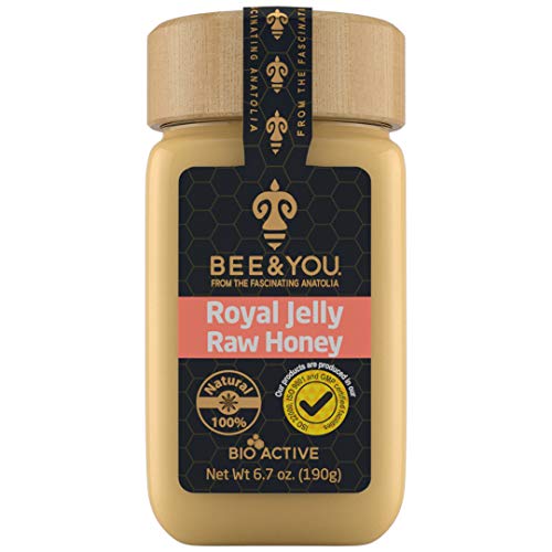 BEE & YOU Gelée Royal, roher Honigmix – 100% natürlich und frei von Chemikalien, Farben, GVO, Gluten und Soja. Keine versteckten Inhaltsstoffe schmecken großartig. Unterstützt Anti-Aging von BEE & YOU