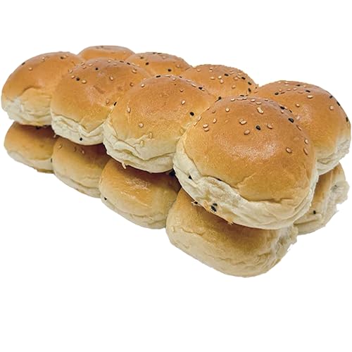 Mini Burger Brötchen - Sliders Burger Brötchen mit hausgemachter Qualität - Backwaren von Bekarei - Mix Sesamsamen, 16er Pack von Bekarei