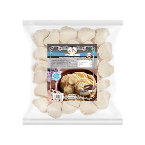 BARIN Wareniki mit Quark und Rosinen 500g Tiefgekühlte Teigtaschen Handgemachte Russische Spezialität Vegetarisches Fertigprodukt für Frühstück Mittagessen oder Dessert von BEM