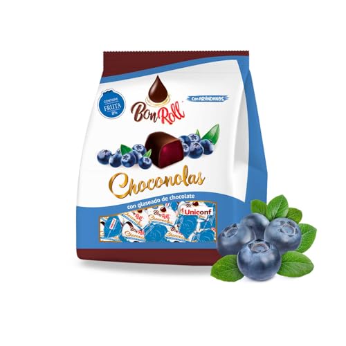 Uniconf BonRoll Fruchtgelee in dunkler Schokolade Blaubeere, 80 g von BEM