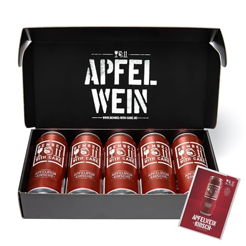 BEMBEL WITH CARE Apfelwein-Kirsche Care-Paket 5 x 0,5L inkl. Pfand und einer BEMBEL WITH CARE Postkarte von BEMBEL WITH CARE