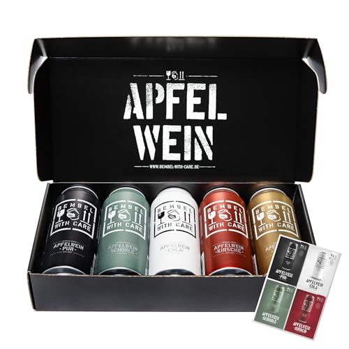 BEMBEL WITH CARE Apfelwein-Mix Care-Paket 5 x 0,5L inkl. Pfand und einer BEMBEL WITH CARE Postkarte von BEMBEL WITH CARE