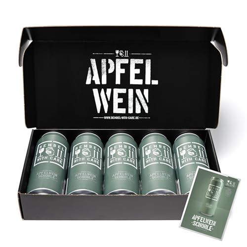 BEMBEL WITH CARE Apfelwein-Schorle Care-Paket 5 x 0,5L inkl. Pfand und einer BEMBEL WITH CARE Postkarte BEMBEL WITH CARE Apfelwein-Schorle Care-Paket 5 x 0,5L inkl. Pfand und einer BEMBEL WITH CARE Postkarte von BEMBEL WITH CARE