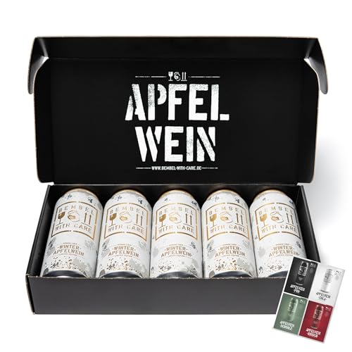 BEMBEL WITH CARE Apfelwein-Winter-Edition Care-Paket 5 x 0,5L inkl. Pfand und einer BEMBEL WITH CARE Postkarte von BEMBEL WITH CARE