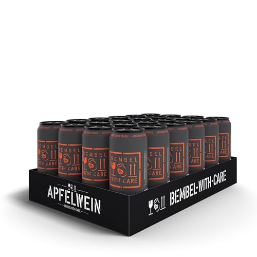 BEMBEL WITH CARE Apfelwein-Pfirsich (24 Dosen x 0,5l.) inkl. Pfand und einer BEMBEL WITH CARE Postkarte von BEMBEL WITH CARE