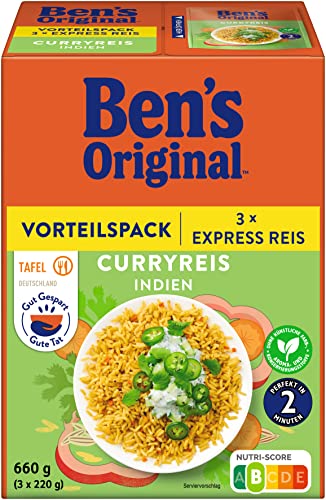 BEN'S ORIGINAL™ Express Reis Curryreis, 3 Packungen (3x220g) von BEN'S ORIGINAL