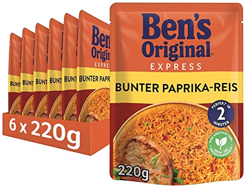 BEN'S ORIGINAL Express Reis Bunter Paprika, 6 Packungen (6 x 220g) von BEN'S ORIGINAL