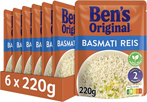 Ben's Original Express Reis Basmatireis, 6 Packungen (6 x 220g) von BEN'S ORIGINAL