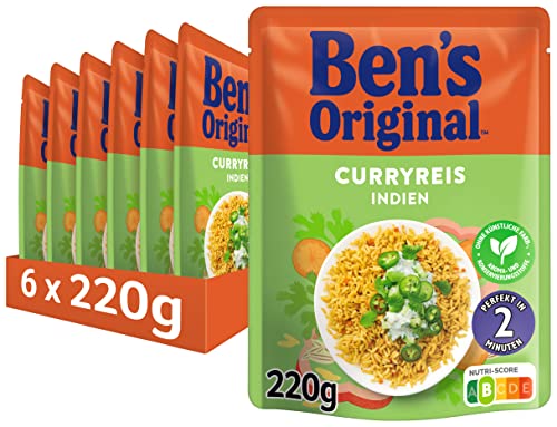 Ben's Original Express Reis Curryreis, 6 Packungen (6 x 220g) von BEN'S ORIGINAL