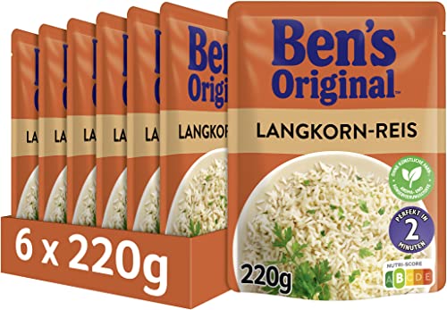 BEN’S ORIGINAL Ben's Original Express Reis Langkornreis, 6 Packungen (6 x 220g) von BEN’S ORIGINAL