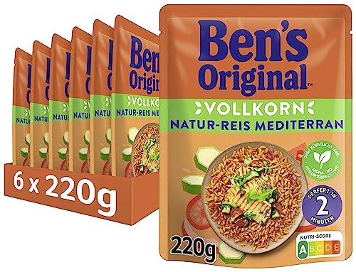BEN’S ORIGINAL Ben's Original Express-Reis Naturreis Mediterran, 6 Packungen (6 x 220g) von Ben's Original