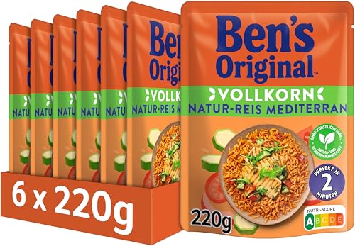 BEN’S ORIGINAL Ben's Original Express-Reis Naturreis Mediterran, 6 Packungen (6 x 220g) von Ben's Original