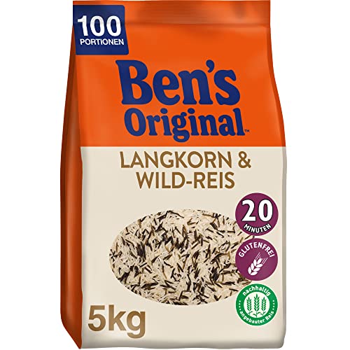 Ben’s Original Loser Reis Langkorn & Wildreis 5kg – 100 Portionen von Ben's Original