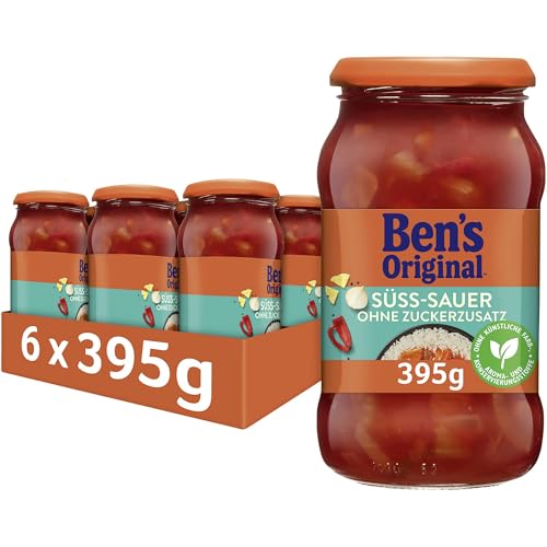 BEN’S ORIGINAL Ben's Original Sauce Süß-Sauer Ohne Zuckerzusatz, 6 Gläser (6 x 395 g) von Ben's Original