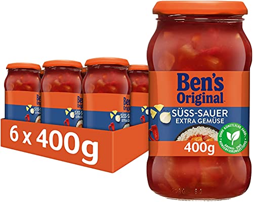 BEN’S ORIGINAL Ben's Original Sauce Süß-Sauer und extra Gemüse, 6 Gläser (6 x 400g) von Ben's Original