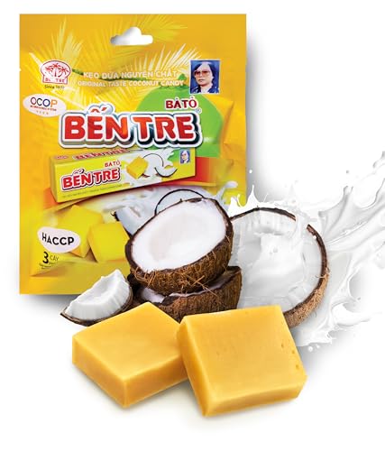 BEN TRE Kaubonbon Original Kokosnuss - Exotische Früchte Vegan Intensives Geschmackserlebnis - ohne negativen Einfluss synthetischer Zusatzstoffe - Einzigartiges Candy Rezept Anwohner Vietnam BEN TRE Kaubonbon Original Kokosnuss - Exotische Früchte Vegan Intensives Geschmackserlebnis - ohne negativen Einfluss synthetischer Zusatzstoffe - Einzigartiges Candy Rezept Anwohner Vietnam von BEN TRE