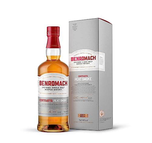 Benromach Peat Smoke Speyside Single Malt Whisky in Geschenkpackung Scotch Whisky (1 x 0.7 l) von Benromach