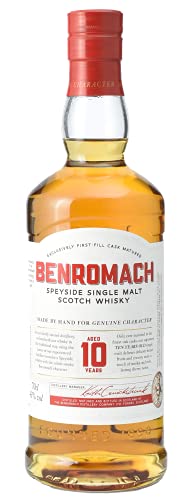 Benromach Whisky 10 Years in Geschenkverpackung Speyside Single Malt Scotch Whisky, 700ml von Benromach