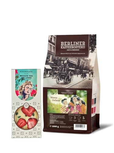 Berliner Kaffeerösterei – Muttertagsgeschenk Set mit Kaffee 1 kg gemahlen & weißer Schokolade – Geschenkidee für Mama, Frauen & Genießer – liebevoll & aromatisch verpackt Berliner Kaffeerösterei – Muttertagsgeschenk Set mit Kaffee 1 kg gemahlen & weißer Schokolade – Geschenkidee für Mama, Frauen & Genießer – liebevoll & aromatisch verpackt von BERLINER KAFFEERÖSTEREI GIEST & COMPAGNON