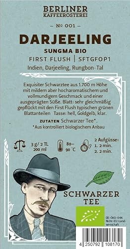 Darjeeling first flush SFTGFOP1 Sungma BIO ?001 250g von BERLINER KAFFEERÖSTEREI GIEST & COMPAGNON