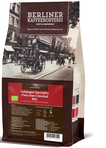 Berliner Kaffeerösterei - Galapagos Speciality Finca San Cristóbal BIO (500g / gemahlen), Röstgrad Kaffee: mittel, 100% Arabica Bohnen, Aromaprofil: Fruchtig/Karamellig von BERLINER KAFFEERÖSTEREI GIEST & COMPAGNON