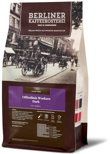 Berliner Kaffeerösterei - Workers Dark (1000g / ganze Bohne), Röstgrad Kaffee: mittel, 100% Arabica Bohnen, Aromaprofil: Karamallig/Nussig von BERLINER KAFFEERÖSTEREI GIEST & COMPAGNON