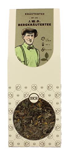 Schmuckkarton J.W.D. Bergkräutertee ?151 von BERLINER KAFFEERÖSTEREI GIEST & COMPAGNON