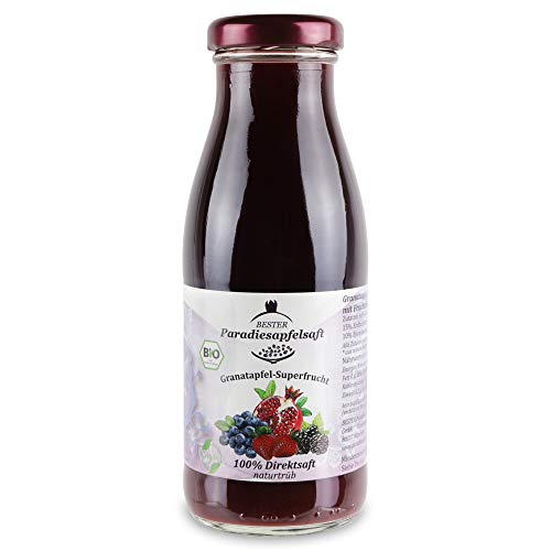 Granatapfel-Superfrucht - 100% Bio-Direktsaft (naturtrüb) - 12 x 250 ml von BESTER Paradiesapfelsaft