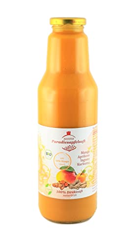 Mango-Aprikose-Ingwer-Kurkuma Smoothie Saft 6 x 750 ml - 100% Bio Direktsaft von BESTER Paradiesapfelsaft