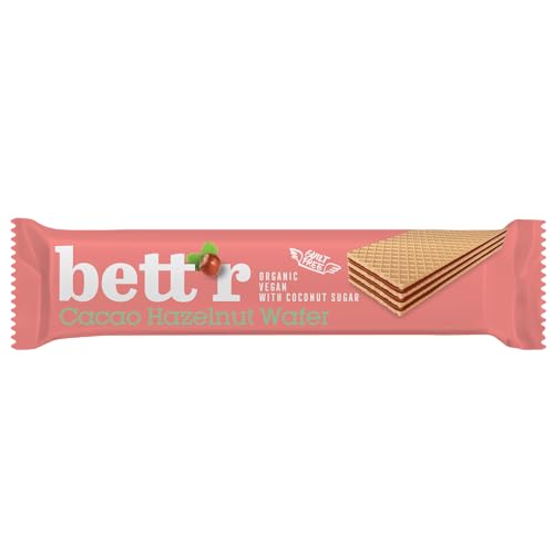 BETT'R: Cacao Hazelnut Wafer - Kakao Haselnuss Waffelschnitte (20x30g) von BETT'R