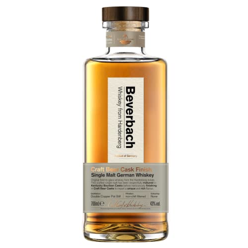 BEVERBACH I Craft Beer Cask Finish I Single Malt German Whiskey I 6 Monate im Craft Beer Fass gereift I 43% Vol. I 700 ml von BEVERBACH