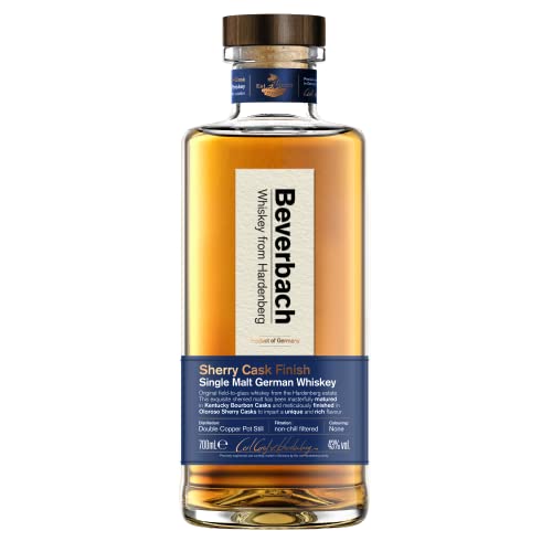 BEVERBACH I Sherry Cask Finish I Single Malt German Whiskey I 6 Monate im Sherry-Fass gereift I 43% Vol. I 700 ml von BEVERBACH