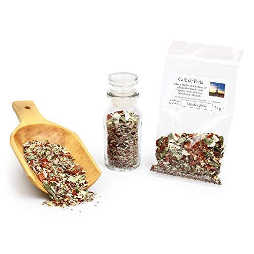Cafe de Paris Gewürzmischung für Dips, Kräuterbutter Gewürz Cafe de Paris Würzmischung Französisch, Grillgewürz, Fisch & Fleischgewürz glutenfrei, 25g von Feine Würze