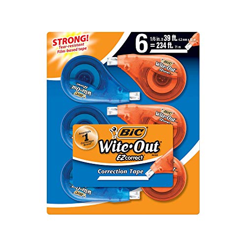 An Item of BIC Wite-Out Brand EZ Correct Correction Tape, White, 6 Count - Pack of 1 An Item of BIC Wite-Out Brand EZ Correct Correction Tape, White, 6 Count - Pack of 1 von BIC