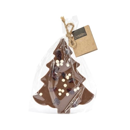 Schokoladen Tannenbaum mit Honig, Cranberries und Crispy 85 gr Weihnachtsbaum Weihnachtstanne Schokolade zu Weihnachten von BIENE24.DE
