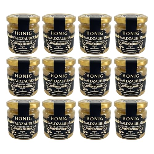 12x Original Deutscher Honig Waldblütenhonig 250g im Glas "Waldzauber" Honig rein und natürlich 12x Original Deutscher Honig Waldblütenhonig 250g im Glas "Waldzauber" Honig rein und natürlich von BIENEN SCHMIDT