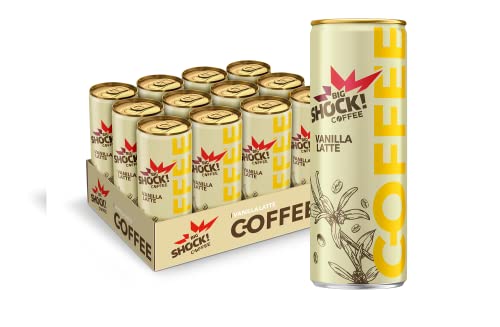 Big Shock! Coffee Vanilla I Vanille I Eiskaffee I Ice coffee I trinkfertig I einweg I Dose I Fertigkaffee I für Unterwegs I koffeinhaltig I Iced Kaffee I Iced CoffeeI Eis-Kaffee I 250ml x 12 Stück Big Shock! Coffee Vanilla I Vanille I Eiskaffee I Ice coffee I trinkfertig I einweg I Dose I Fertigkaffee I für Unterwegs I koffeinhaltig I Iced Kaffee I Iced CoffeeI Eis-Kaffee I 250ml x 12 Stück von BIG ENERGY SHOCK!