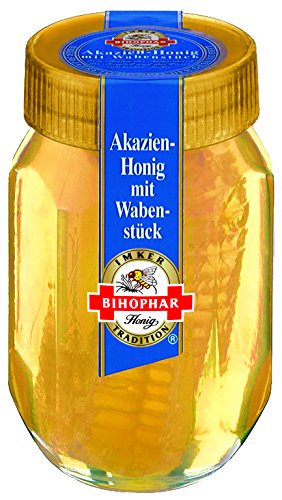 BIHOPHAR – Akazienhonig mit Wabenstück I 500 g Honig BIHOPHAR – Akazienhonig mit Wabenstück I 500 g Honig von BIHOPHAR Honig