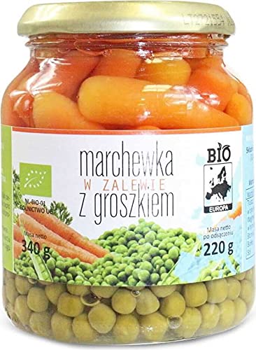 Karotte mit Erbsen in Bucht in Glas BIO 340 g (220 g)- BIO EUROPA von BIO EUROPA